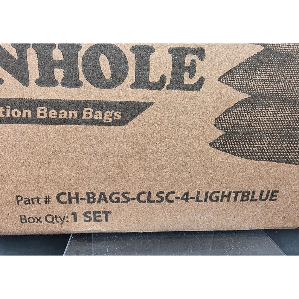 GoSports Light Blue Classic Cornhole Regulation Bean Bags 4 Pack Premium Outdoor - Picture 2 of 5